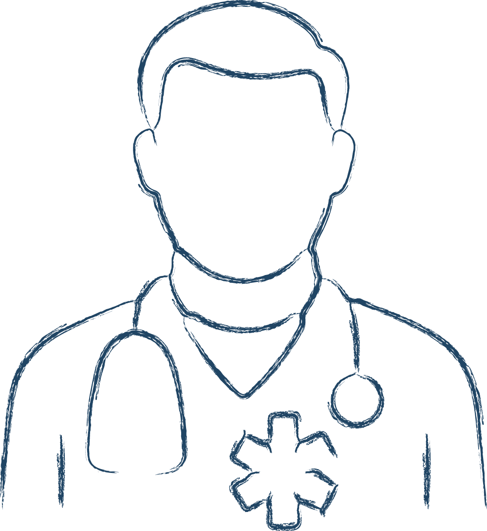 sketched icon of a paramedic